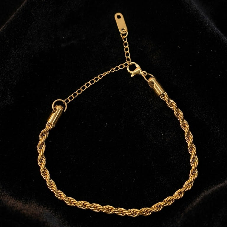 Gold Rope Chain Bracelet