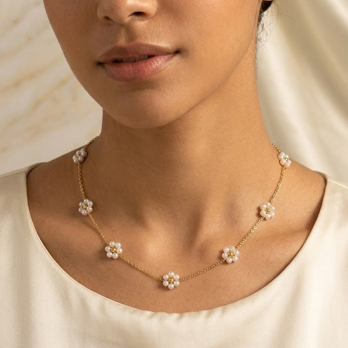 Floral Bead Necklace