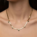 Emerald Herringbone Necklace
