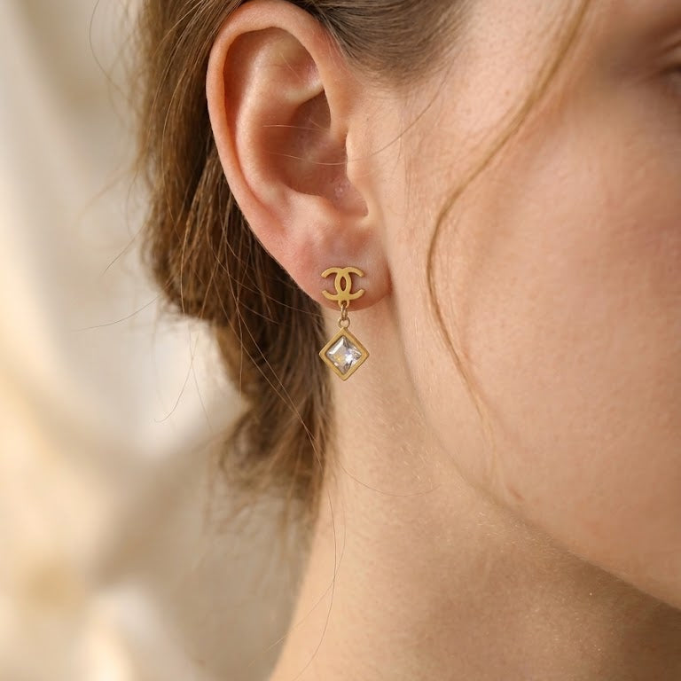 Interlocked Charm Drop Earrings