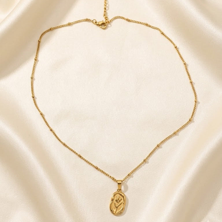 Tulip Medallion Necklace