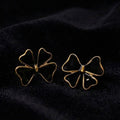 Enamel Four-Leaf Clover Stud Earrings