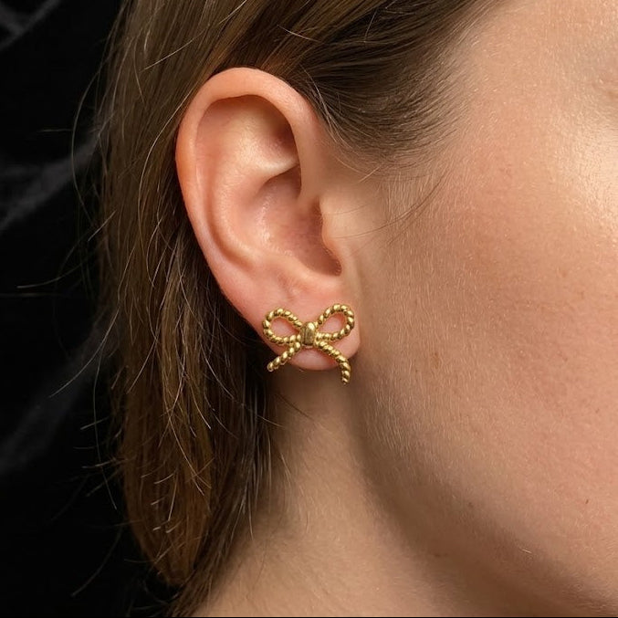 Beaded Bow Earrings