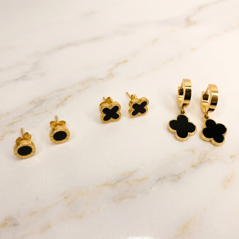 Noir Trio Earring Set (3 Pairs)