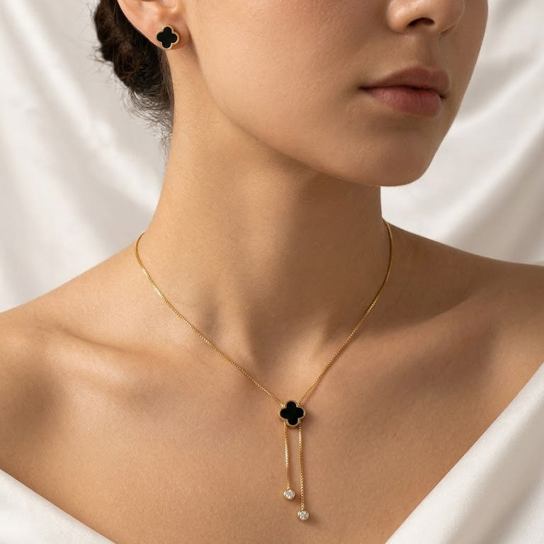 Clover Necklace & Earring Set