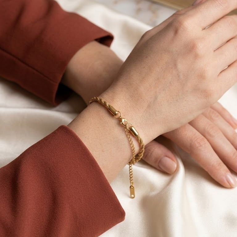 Gold Rope Chain Bracelet