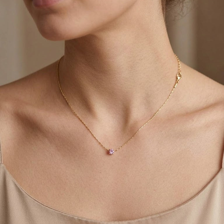 Solitaire Crystal Necklace