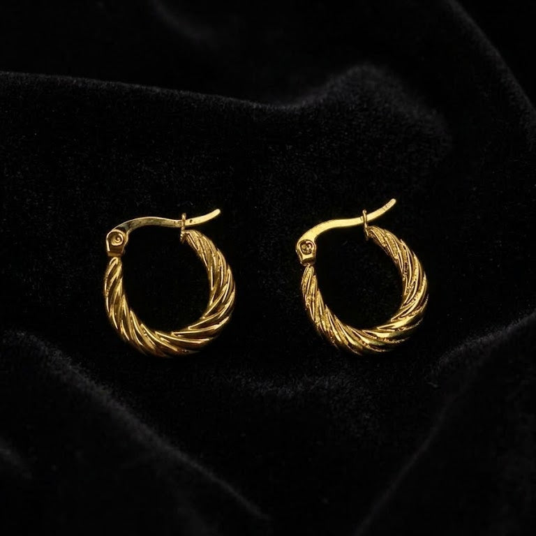 Twisted Rope Hoop Earrings
