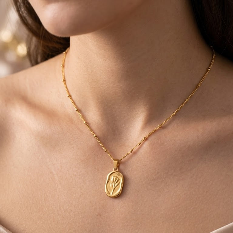 Tulip Medallion Necklace