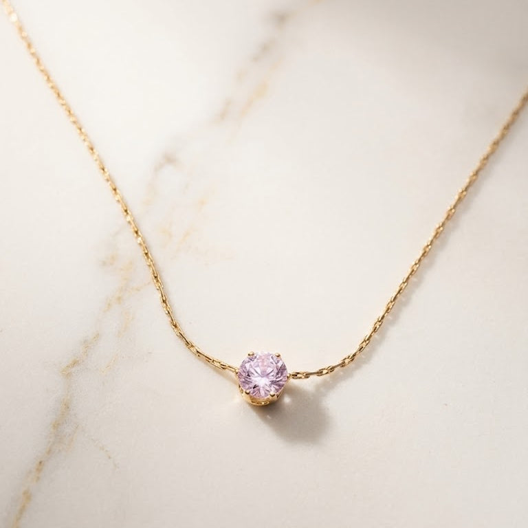 Solitaire Crystal Necklace