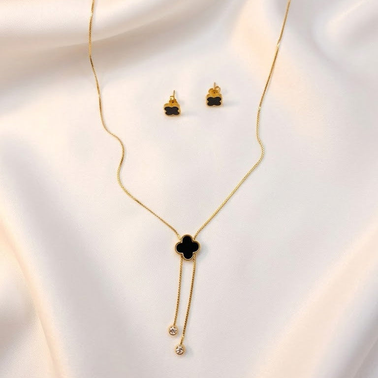 Clover Necklace & Earring Set