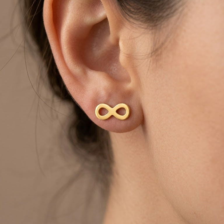 Infinite Stud Earrings - Gold