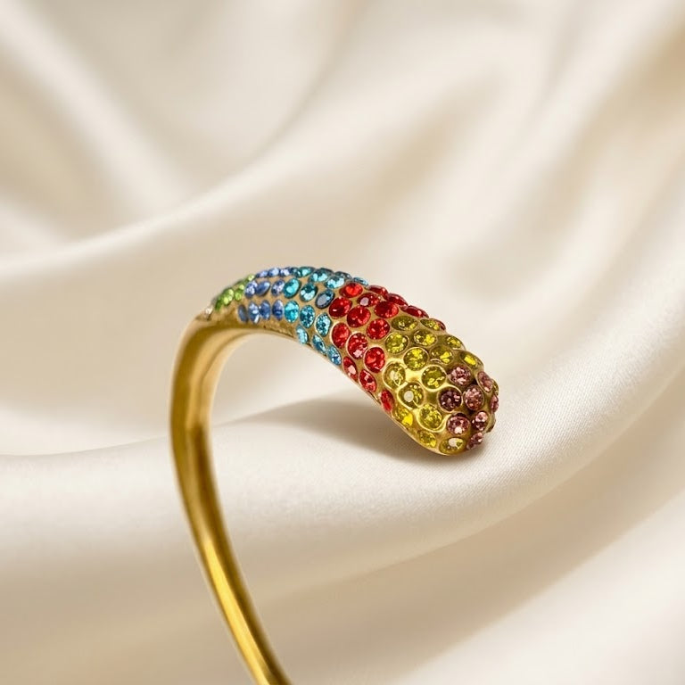 Pavé Crystal Prism Cuff