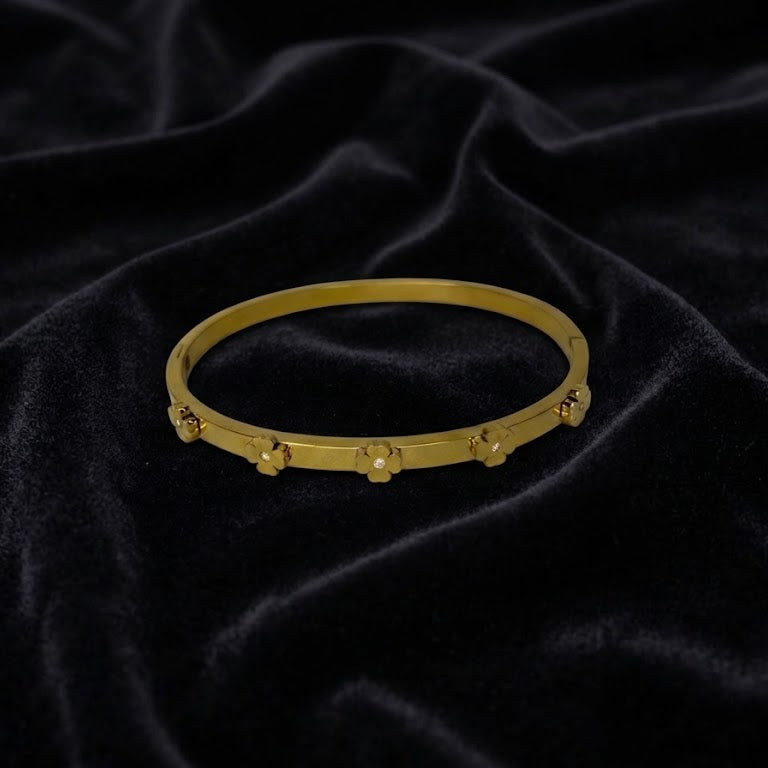 Floral Crystal Bangle