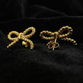 Beaded Bow Earrings