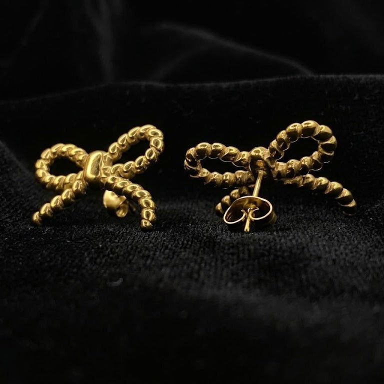 Beaded Bow Earrings