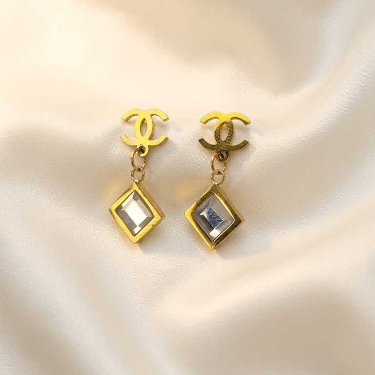 Interlocked Charm Drop Earrings