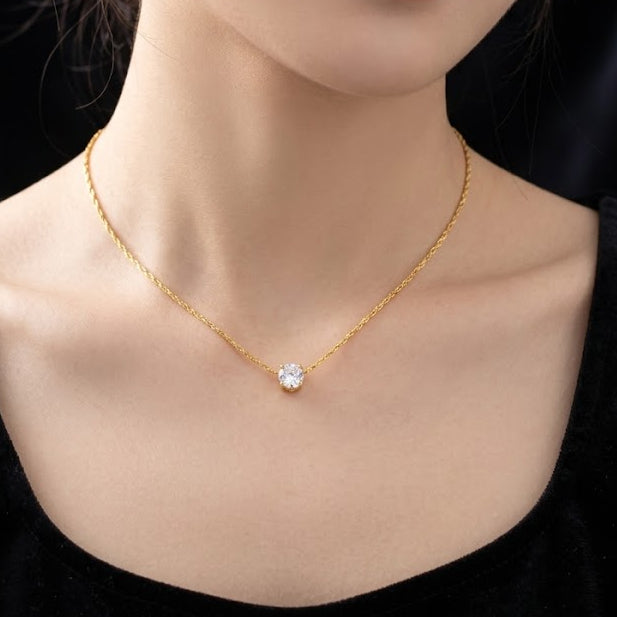 Diamond Solitaire Necklace